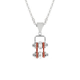 Sk2014N Pendant Mini Chain Link With Necklace Silver Candy Red Stainless Steel Necklaces