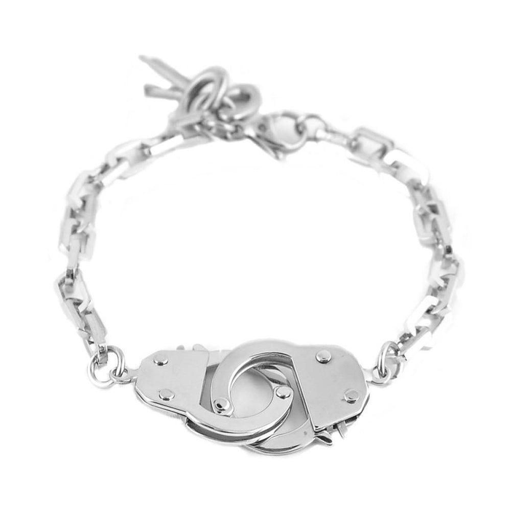 Sk1456S Necklace Bracelet Earrings Set - Ladies Handcuff 19 Stainless Steel Motorcycle Jewelry