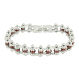 Sk2209 January 3/8’’ Wide Garnet Color Crystal Centers Ladies Bracelets
