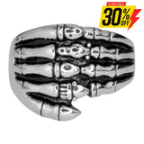 Sk1017 Gents Skeleton Hand Ring Stainless Steel Motorcycle Biker Jewelry Rings