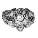 Sk1029 Multi Skull Ring Stainless Steel Motorcycle Jewelry Size 9-15 Rings