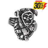 Sk1030 Gents Grim Reaper Skull Ring Stainless Steel Motorcycle Biker Jewelry Rings