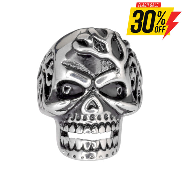 Sk1035 Gents Mad Man Vein Popping Skull Ring Stainless Steel Motorcycle Biker Jewelry Rings