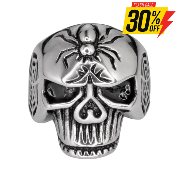 Sk1037 Gents Spider Skull Ring Stainless Steel Motorcycle Biker Jewelry 9-14 Rings