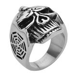 Sk1037 Gents Spider Skull Ring Stainless Steel Motorcycle Biker Jewelry 9-14 Rings