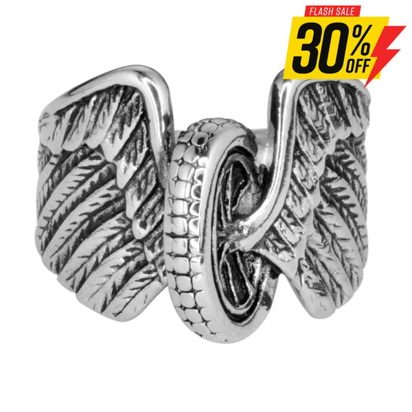 Sk1041 Gents Keep Us Safe Ring Stainless Steel Motorcycle Biker Jewelry Rings