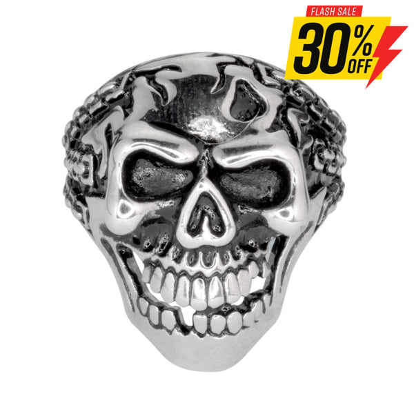 Sk1045 Gents Demon In Chains Ring Stainless Steel Motorcycle Biker Jewelry Rings