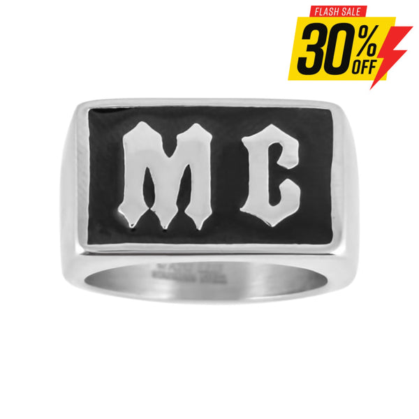 Sk1061 Gents Mc Ring Stainless Steel Motorcycle Jewelry Rings