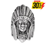 Sk1063 Gents Indian Head Ring Stainless Steel Motorcycle Jewelry Rings