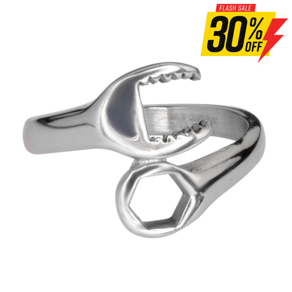 Sk1068 Ladies Wrench Ring Stainless Steel Motorcycle Jewelry Size 5-9 Rings