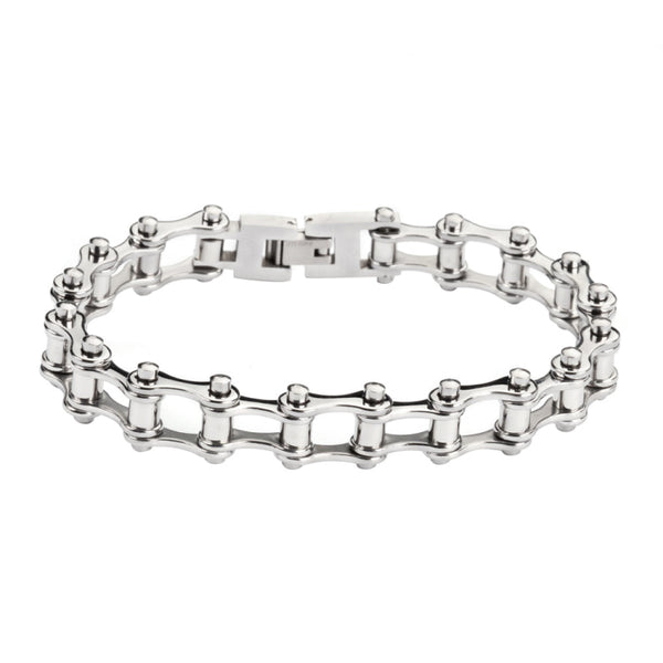 Sk1127 1/2’’ Wide All Stainless Steel - Motorcycle Bike Chain Bracelet Ladies Bracelets
