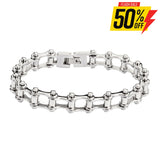 Sk1127 1/2’’ Wide All Stainless Steel - Motorcycle Bike Chain Bracelet Ladies Bracelets