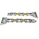 Sk1196Aw Ladies Watch Band - Silver Gold Color 1/2 Wide Standard Bands