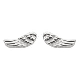 Sk1460 Angel Wing Earrings Post & Nut Stainless Steel Motorcycle Biker Jewelry