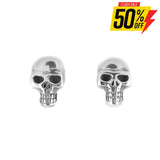 Sk1632 Skull Earrings Stainless Steel Post & Nut