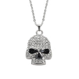 SK1704 Ladies Bling Skull Pendant With Necklace 19’’ Stainless Steel Motorcycle Jewelry Necklaces