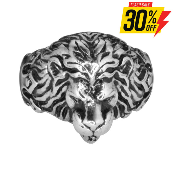 Sk1744 Gents Lion King Ring Stainless Steel Motorcycle Jewelry Size 9-14 Rings