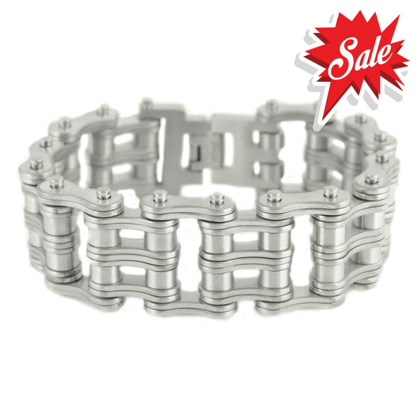 Sk1842 1’’ Wide All New Brushed Finish Double Roller Design Stainless Steel Motorcycle Chain