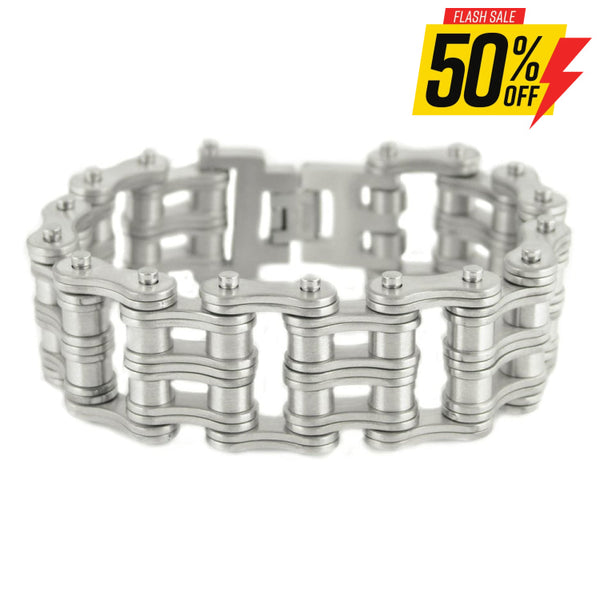 Sk1842 1’’ Wide All New Brushed Finish Double Roller Design Stainless Steel Motorcycle Chain