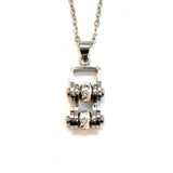 Sk2005N Pendant Mini Chain Link Necklace Silver Stainless Steel Necklaces