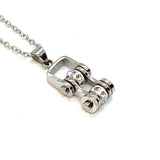 Sk2005N Pendant Mini Chain Link Necklace Silver Stainless Steel Necklaces