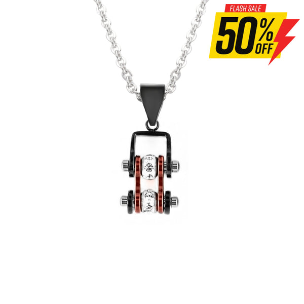 Sk2006N Pendant Mini Chain Link With Necklace Black Candy Red Stainless Steel Necklaces