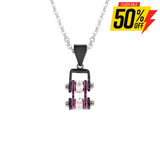 Sk2009N Pendant Mini Chain Link With Necklace Black Candy Purple Stainless Steel Necklaces