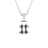 Sk2016N Pendant Mini Chain Link With Necklace Silver Black Stainless Steel Necklaces