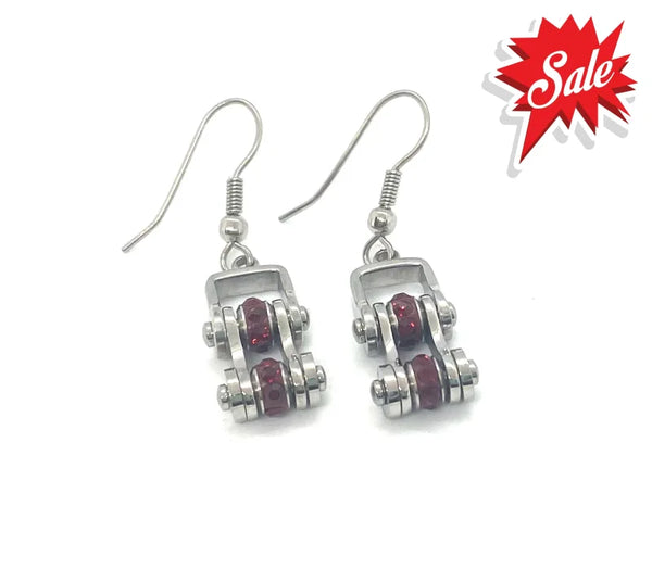 Sk2209E January Edition Earring Garnet Imitation Crystal Centers Earrings