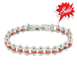 Sk2214 July 3/8’’ Wide Ruby Color Crystal Centers Ladies Bracelets