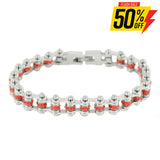 Sk2214 July 3/8’’ Wide Ruby Color Crystal Centers Ladies Bracelets