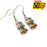 Sk2217E November Edition Mini 3/8’’ Wide Stainless Steel Citrine Imitation Crystal Earrings