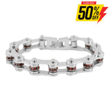 Sk2219 January 1/2’’ Wide Garnet Color Crystal Centers Bracelet