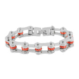 Sk2223 July 1/2’’ Wide Ruby Color Crystal Centers Bracelet