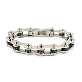 Sk2229 June 1/2’’ Wide Alexandrite Color Crystal Centers Bracelet