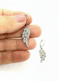 SK2235B Wing Earrings Bling Lever Back Earrings