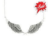 Sk2236 Black Painted Winged Necklace White Imitation Crystals Necklaces