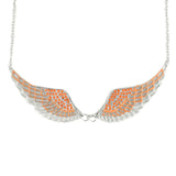 Sk2241 Orange Painted Winged Necklace Imitation Crystals Necklaces