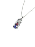 Sk2342N Pendant Mini Chain Link With Necklace Silver Red White Blue Stainless Steel Necklaces