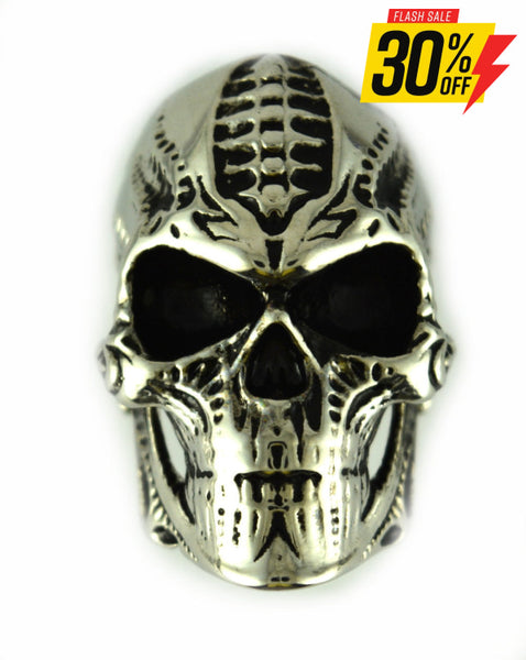 Sk2502 Biomechanical Stainless Steel Skull Ring Size 9-14 Rings