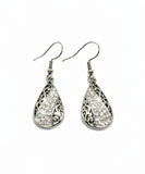 SK2521E Earrings Stainless Steel Bling Teardrop Earrings