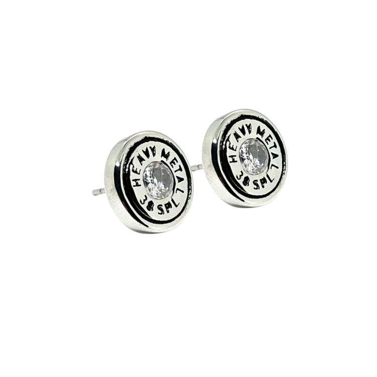 SK2709E Heavy Metal Jewelry Signature Bullet Earrings Stainless Steel Earrings