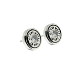 SK2709E Heavy Metal Jewelry Signature Bullet Earrings Stainless Steel Earrings