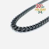 SK4020G Necklace 1/2’’ Wide Cuban Link Polished Gunmetal Necklaces