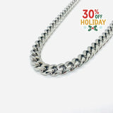 SK4021 Necklace 3/8’’ Wide Cuban Link Silver Color Chains