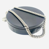 SK4021 Necklace 3/8’’ Wide Cuban Link Silver Color Chains