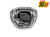 Sk6201 Mens Patriotic American Pride Flag Eagle Ring Rings