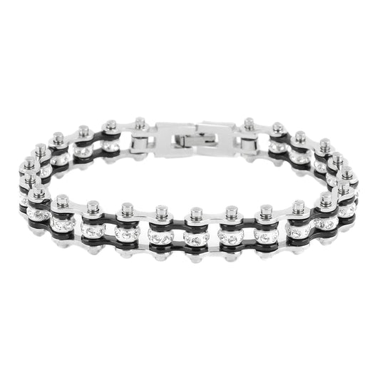 SK2016 Wide Mini Size Two Tone Silver Black With White