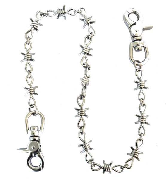 SK1803 Wallet Barbed Wire Chain Stainless Steel 19"