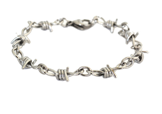 SK2033 Bracelet Ladies Stainless Steel Barbed Wire Link